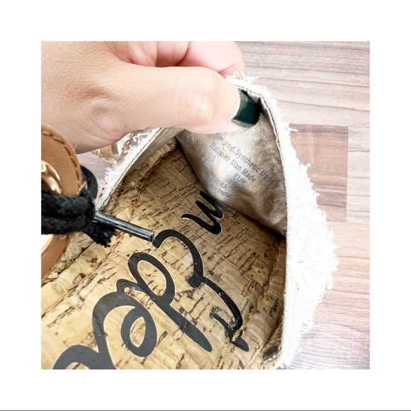 Sam Edelman Neera Espadrille Wedge Orange Boho Platform  Sam Edelman Neera Espadrille Platform Womens Sandals Boho Summer Tie Size 7.5